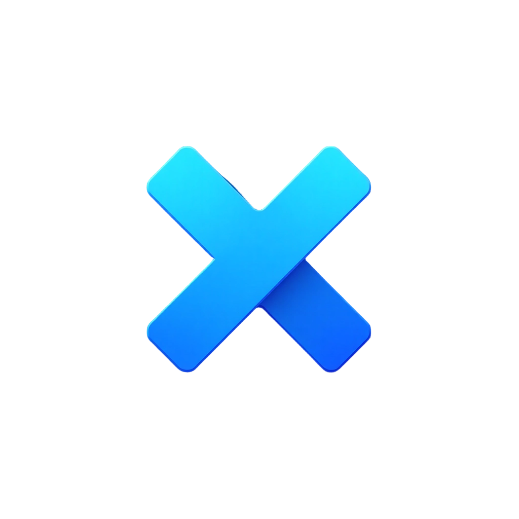 Blue X Icon